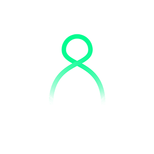 Hands icon holding person figure symbol representing support or care services