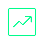 Green square icon representing status, indicator, or active state